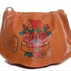 GUCCI VINTAGE CALFSKIN MESSENGER BAG